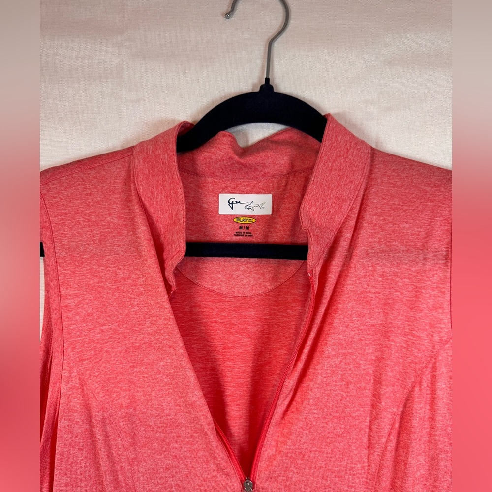 Greg Norman Golf Dress Sleeveless Quarter Zip Mock Neck Pleats Pink Size Medium - Picture 6 of 16